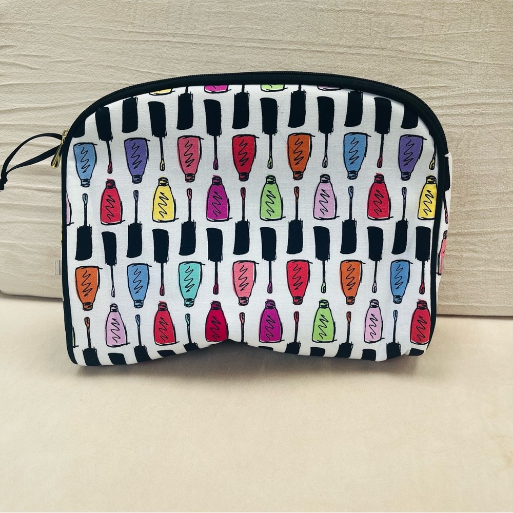Enchante Accessories Nail Polish Print Cosmetic/Travel Bag